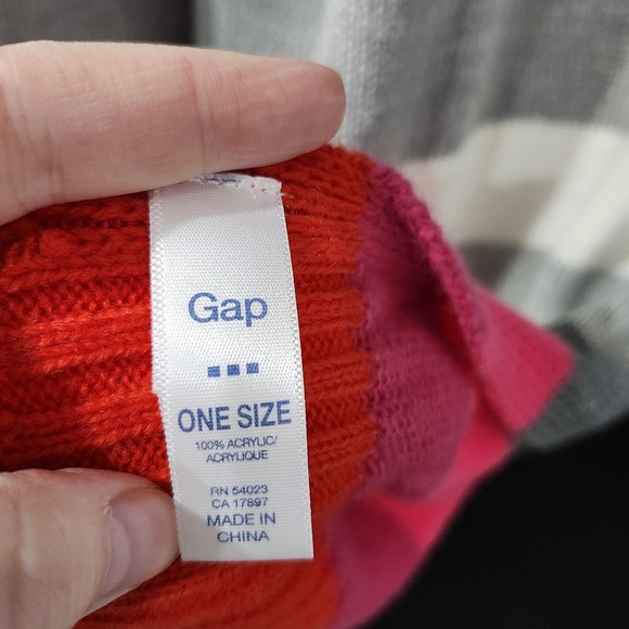 Gap Multi-Colored Stripe Knit Scarf Colorful Warm Winter Snow Ski Aspen Preppy - Picture 4 of 5